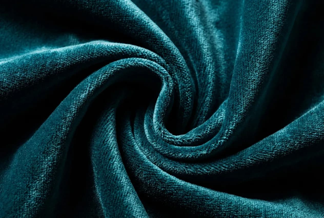 Faut-il laver des rideaux neufs ? Risques et Conseils Gros plan sur la texture d'un rideau en velours épais