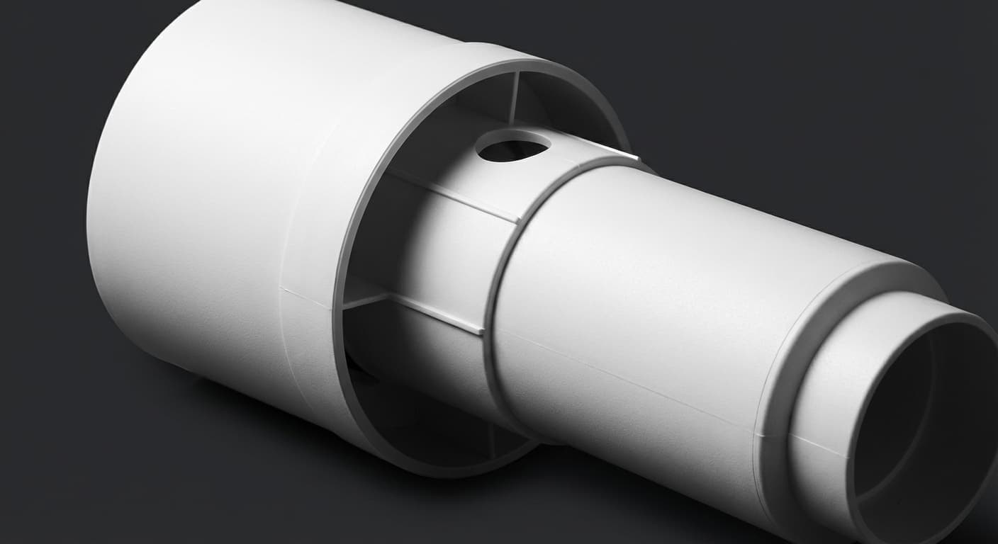 Installer et entretenir un siphon cloche pour la maison Vue minimaliste et contrastée d'un composant de siphon cloche.