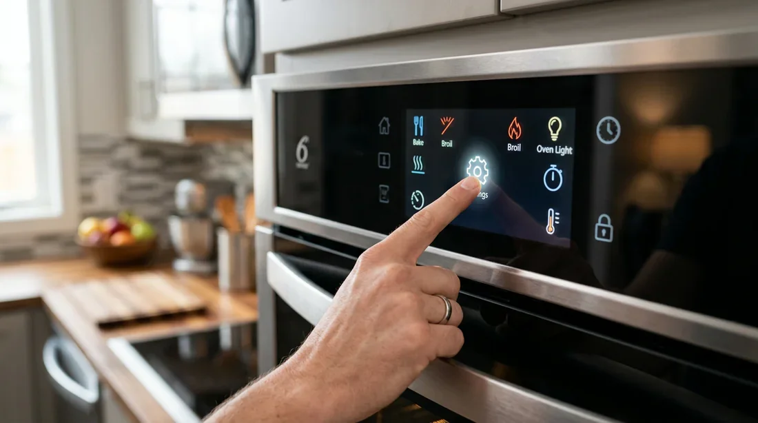 Écran tactile 6th Sense d'un four Whirlpool pour configurer l'heure