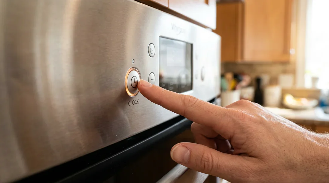 Réglage manuel de l'horloge sur le panneau de commande d'un four Whirlpool