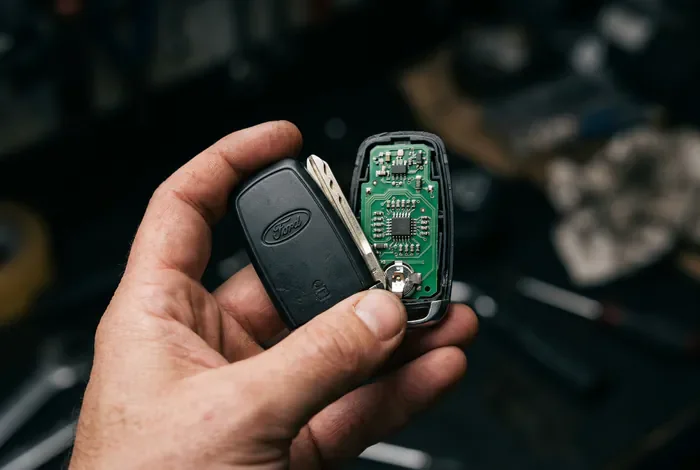 Clé à puce transpondeur Ford Transit ouverte