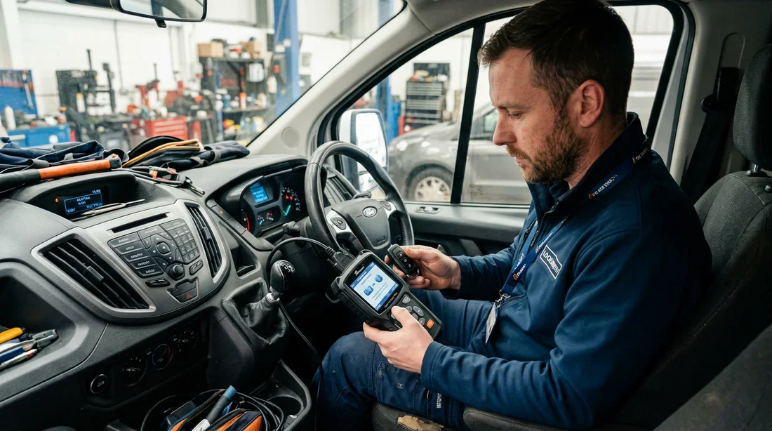 Réinitialisation et reprogrammation de clé anti-démarrage Ford Transit