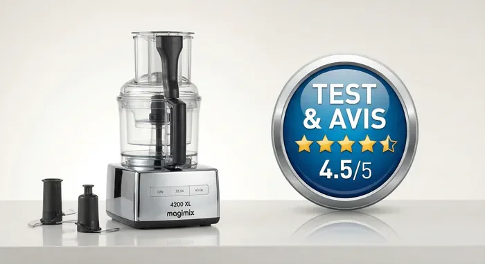 Miniature Magimix 4200 XL avec note de 4.5 sur 5 et macaron de test.