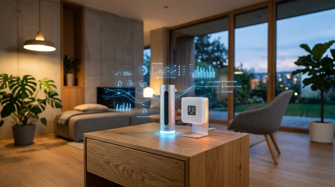 Station météo et thermostat Netatmo dans un intérieur connecté