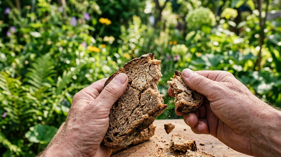 Comment préparer le pain pour le compost Préparation du pain sec en petits morceaux pour le compostage