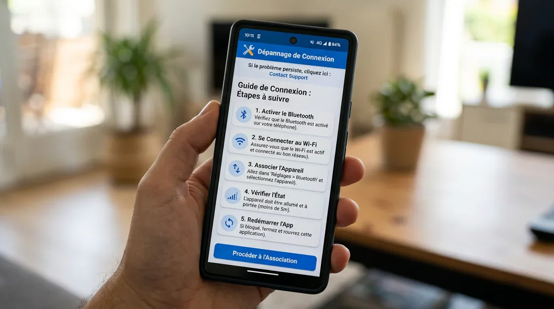 Interface mobile de dépannage pour poêle Rika