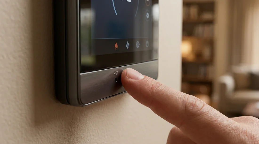 Procédure de reset Smart TC Réinitialisation manuelle du thermostat Smart TC