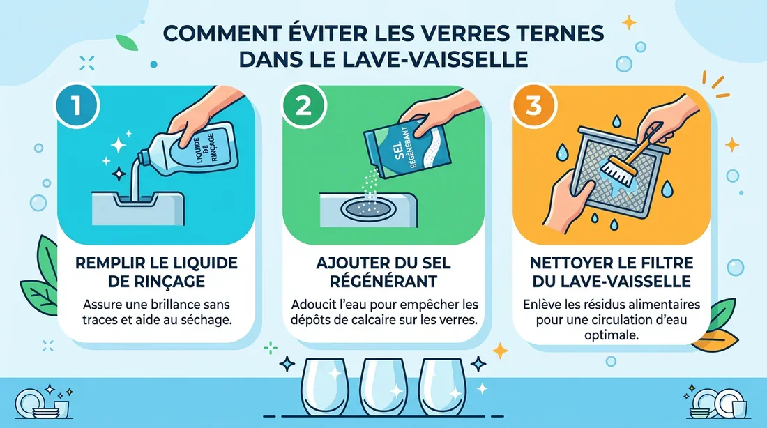 Conseils d'entretien du lave-vaisselle Infographie montrant les bonnes pratiques d'entretien du lave-vaisselle en français