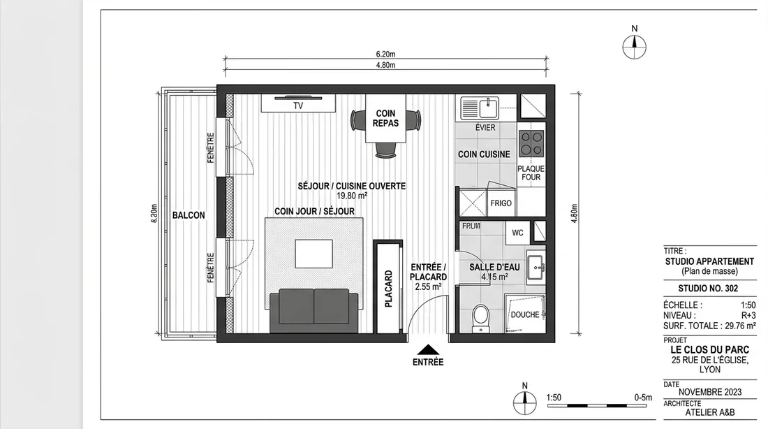 Plan de logement optimisé Plan architectural pour optimiser une petite surface