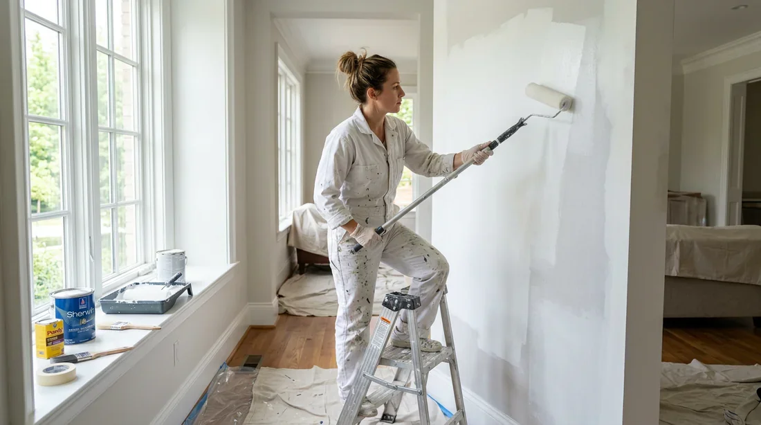Conseils d'application pour une finition parfaite Application de peinture murale par un professionnel