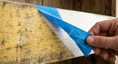 Gros plan contraste nettoyage meuble blanc jauni