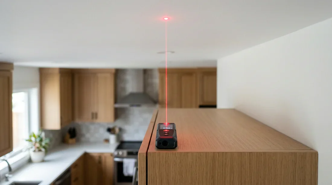 Mesurer l espace entre meuble colonne et plafond Mesure au laser de la hauteur sous plafond pour meuble colonne