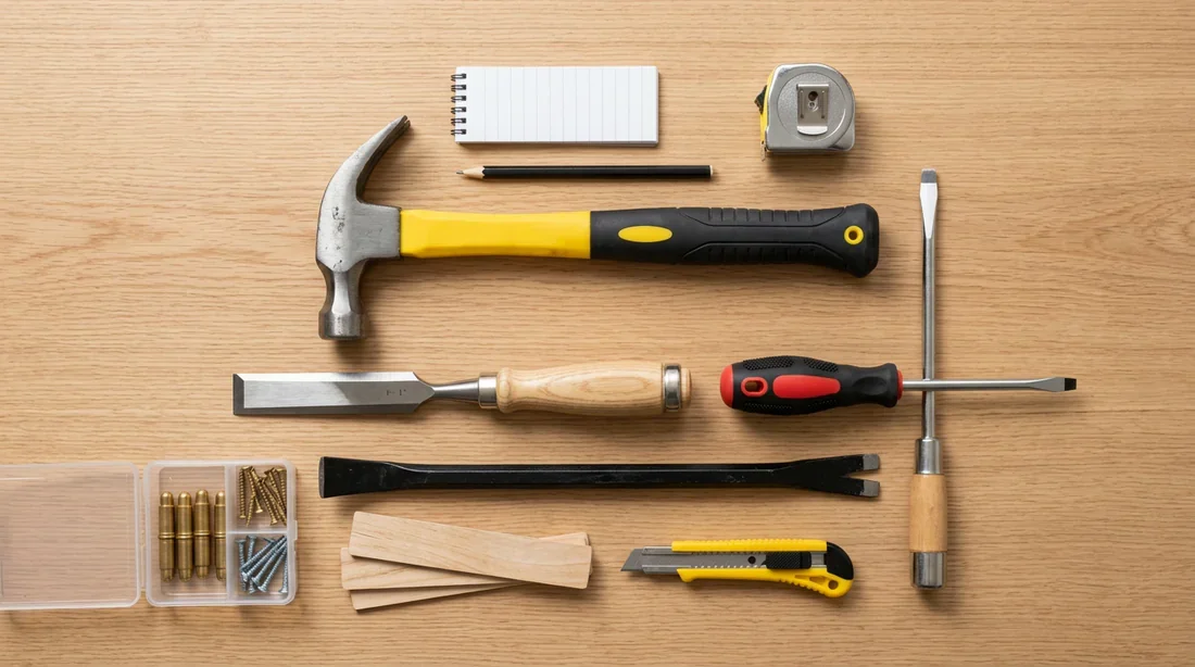 Outillage indispensable pour le retrait de porte Outils nécessaires pour dégonder une porte