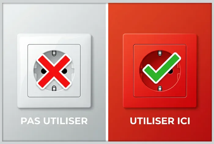 Prise électrique rouge : guide complet - Prise rouge : le guide ultime pour tout savoir - Pourquoi une prise électrique rouge ? On vous explique Comparaison entre une prise électrique standard et une prise rouge dédiée