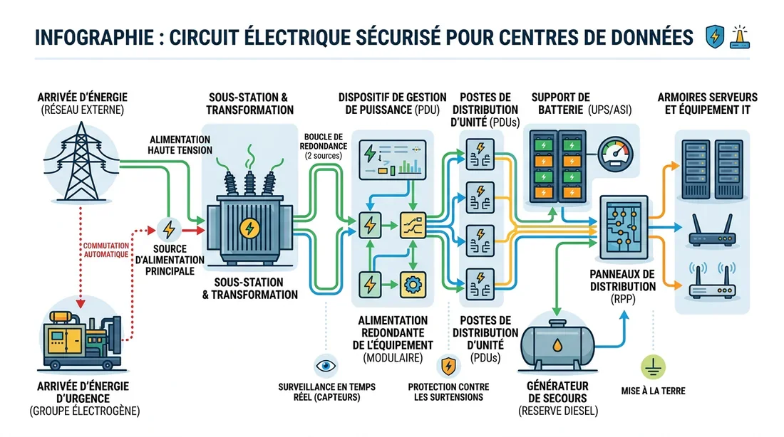Schéma de câblage pour prise électrique de sécurité Schéma technique d'installation de prise électrique rouge