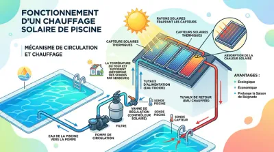 Panneaux solaires et piscine