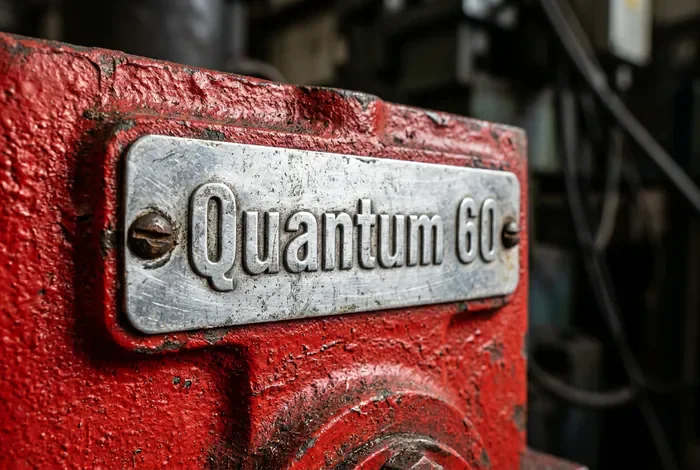 Briggs Stratton Quantum 60 : Entretien et Réparation - Moteur Quantum 60 : Le Guide Ultime de Réparation - Tondeuse en panne ? Guide complet Briggs Quantum 60 Gros plan sur le logo Quantum 60 du moteur