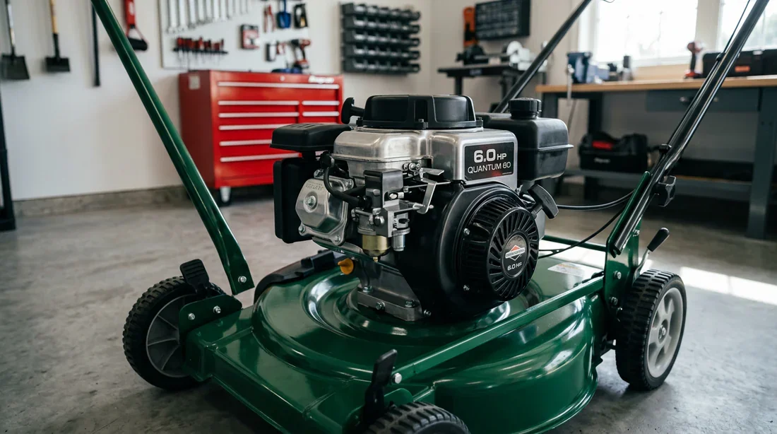 Moteur tondeuse Briggs & Stratton Quantum 60 Moteur Briggs & Stratton Quantum 60 monté sur une tondeuse propre
