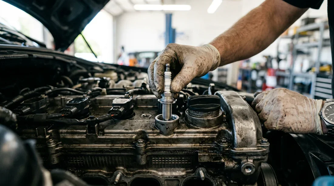Changement de bougie moteur tondeuse Remplacement de la bougie d'allumage sur moteur Quantum 60