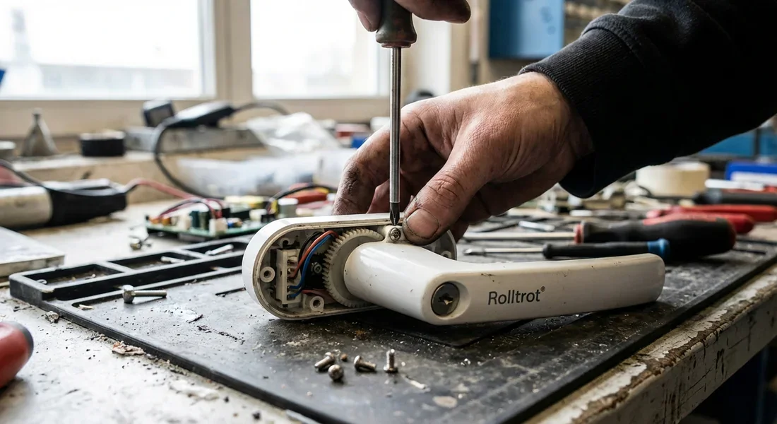 Ouverture du boîtier Rolltrot Dévissage du boîtier de la poignée motorisée