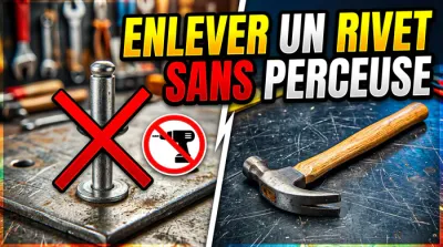 Miniature tutoriel bricolage : marteau, burin et rivet barré avec texte explicatif