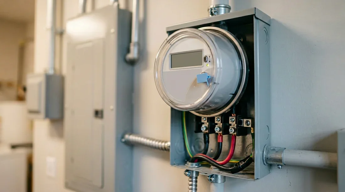 Compteur électrique dans une maison moderne