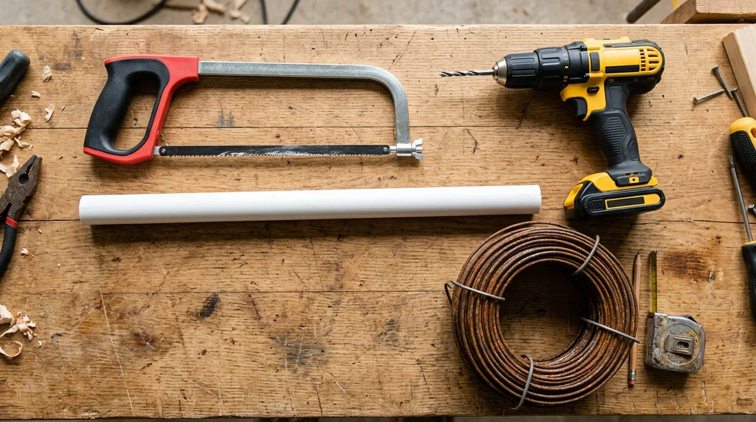 Matériel de bricolage pour le jardin Outils nécessaires pour fabriquer un dispositif anti-taupe