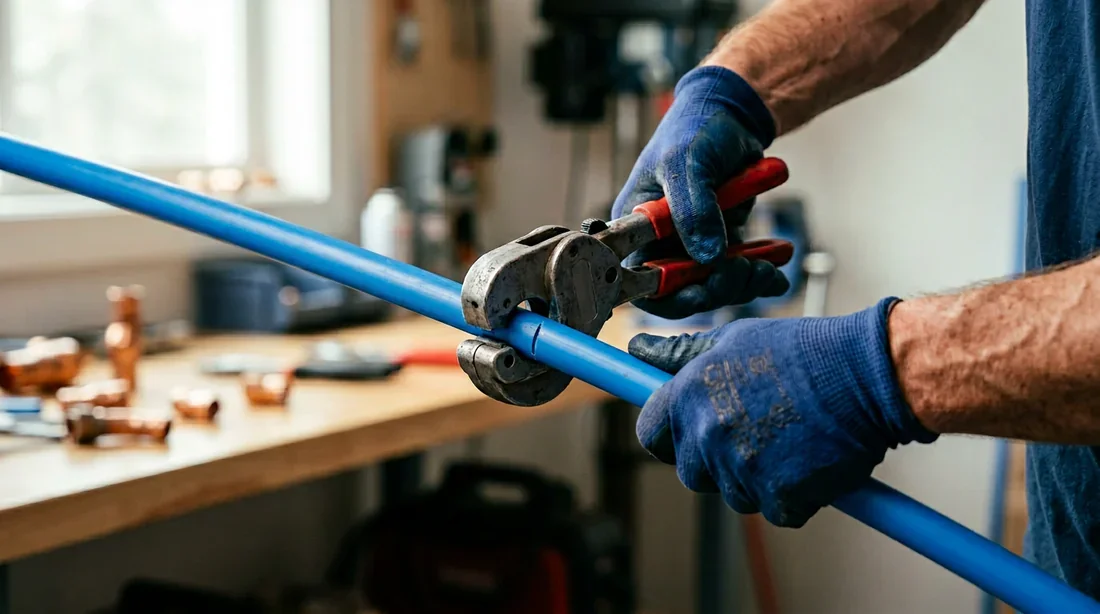 Installation d'un WC suspendu : vue sur le bâti-support Installation d'un bâti-support de WC suspendu sur un chantier de plomberie