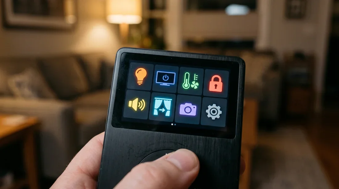 Navigation dans les réglages de la télécommande Interface de menu sur une télécommande de chauffage