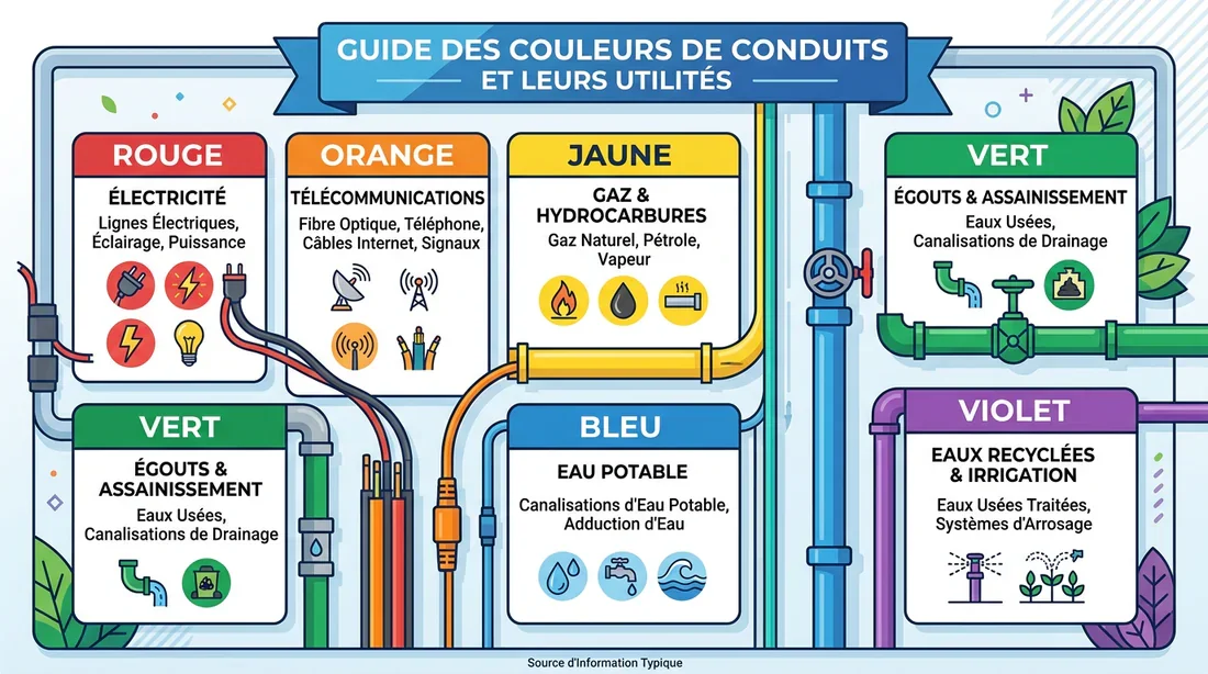 Infographie des types de gaines électriques