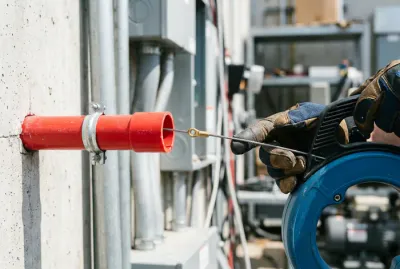 Utilisation d'une aiguille d'électricien