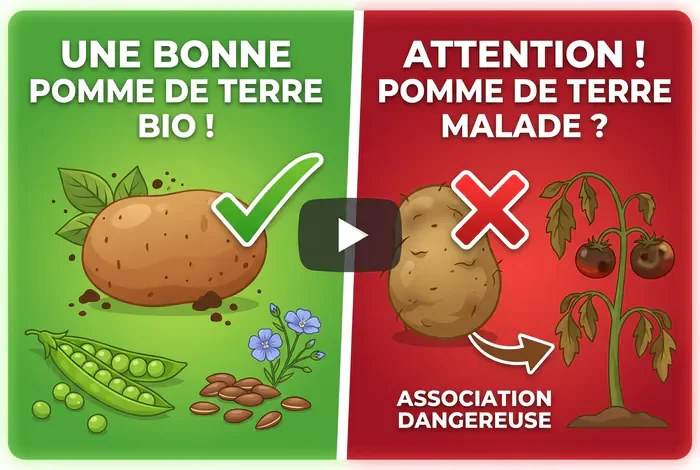 Infographie comparaison plantation pommes de terre : bonnes et mauvaises associations