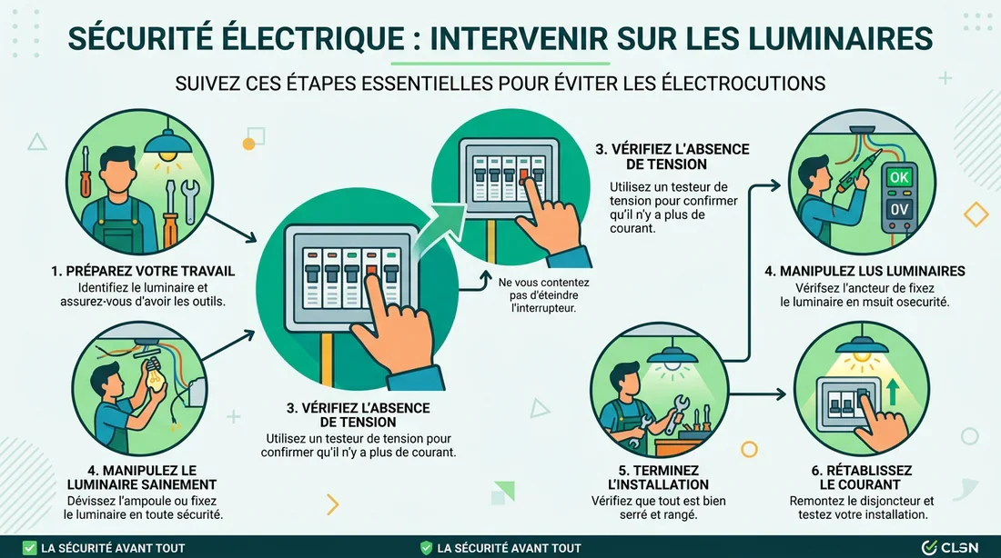 Consignes de sécurité électrique pour luminaire