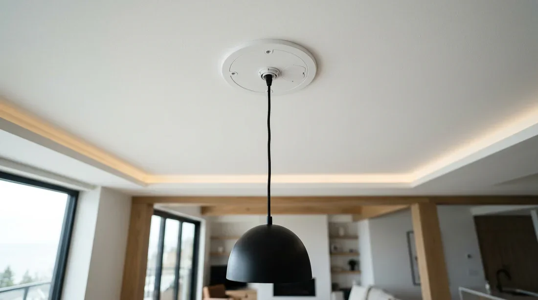 Plafond moderne avec boîtier DCL et suspension design